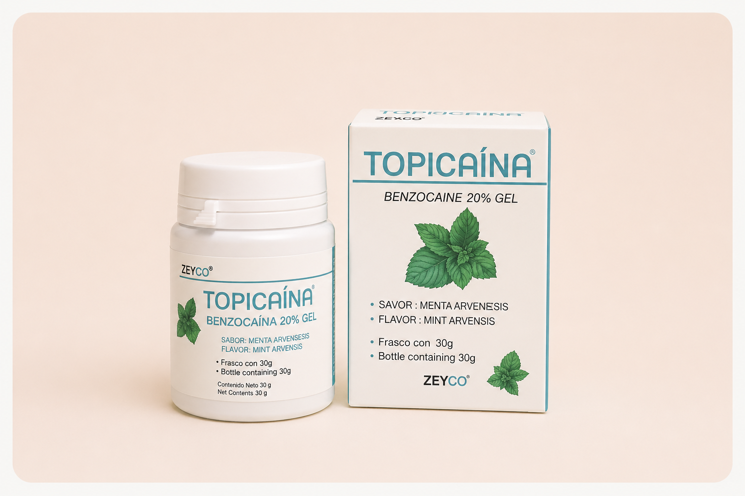 도포마취 — Topicaína Benzocaine 20% Gel