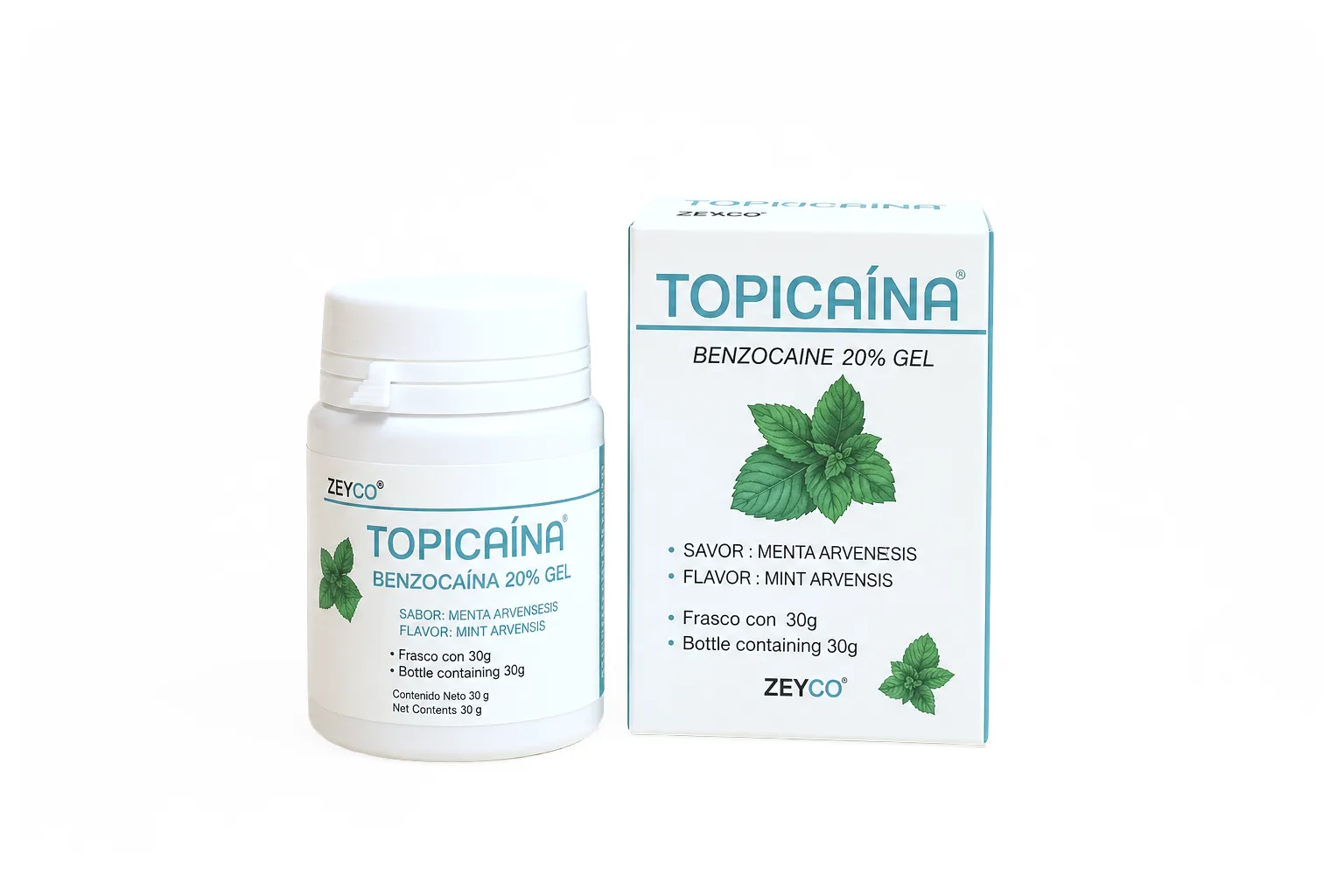 도포마취 — Topicaína Benzocaine 20% Gel